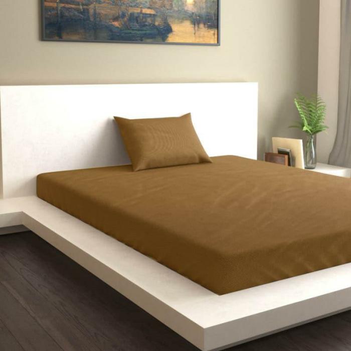 Lush Lavish Solid Bedsheet  |   Solid Bedsheets Bedsheets Brown