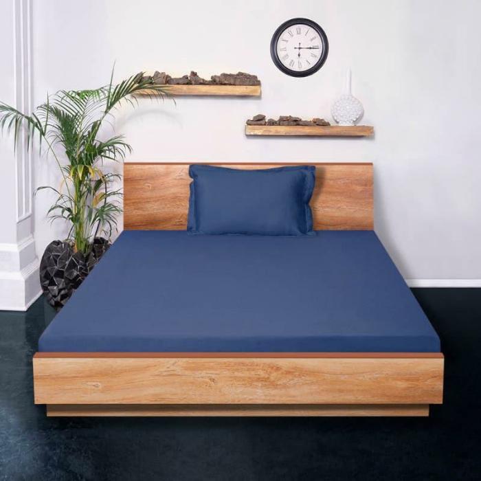 Lush Lavish Solid Bedsheet  |   Solid Bedsheets Bedsheets Blue