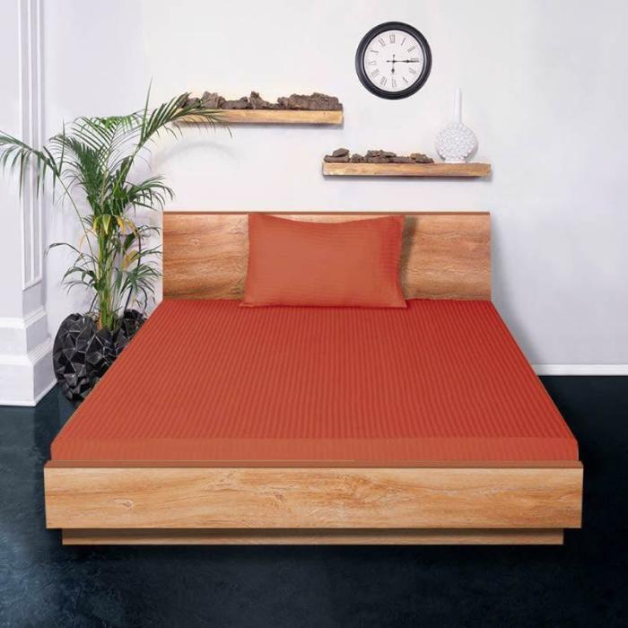 Lush Lavish Solid Bedsheet  |   Solid Bedsheets Bedsheets Rust