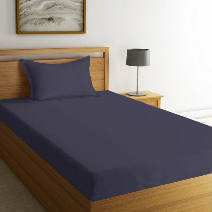 Lush Lavish Solid Bedsheet  |   Solid Bedsheets Bedsheets Blue