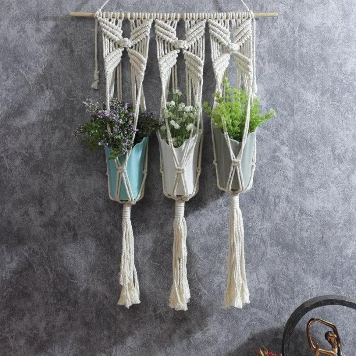 Macrame Hanging For Planters  |   Wall Accents Wall Accents Wall Accents