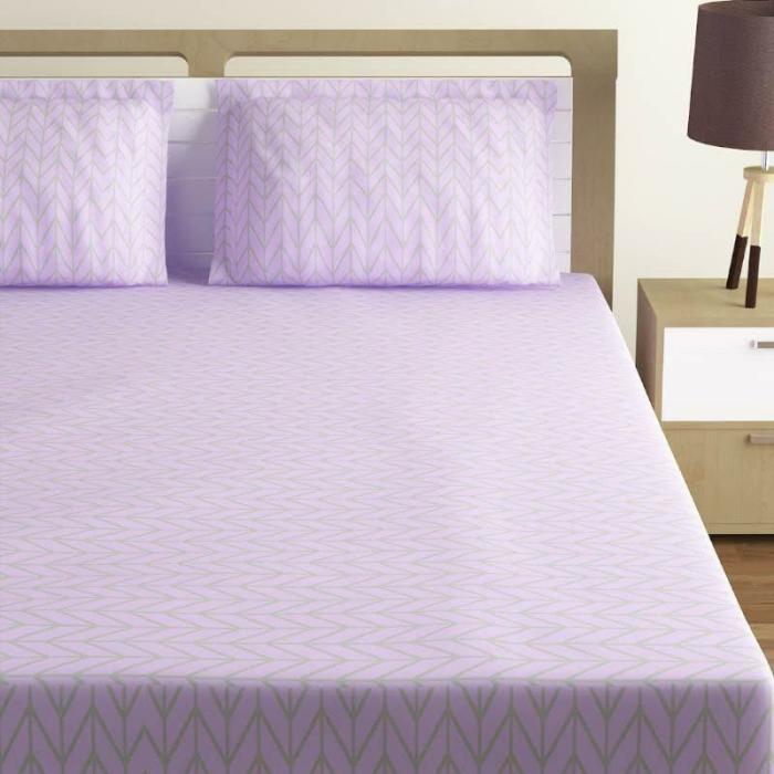 Madonna Printed Bedsheet  |   Solid Bedsheets Bedsheets Purple