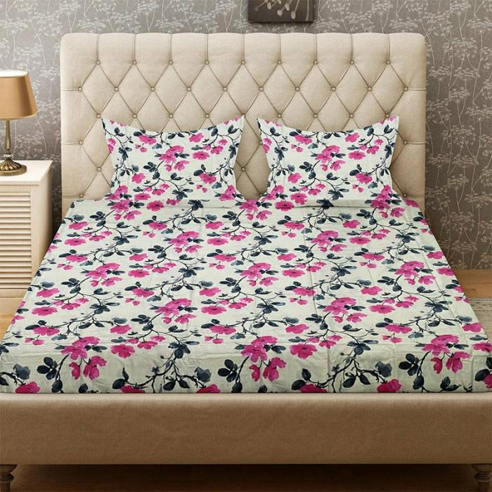 Magna Rose Floral Bedsheet  |   Floral Bedsheets Bedsheets Floral Bedsheets