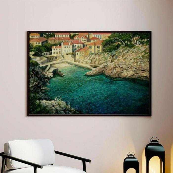 Majestic Beauty Canvas Painting  |   Wall Art & Paintings Wall Art & Paintings Blue, Beige