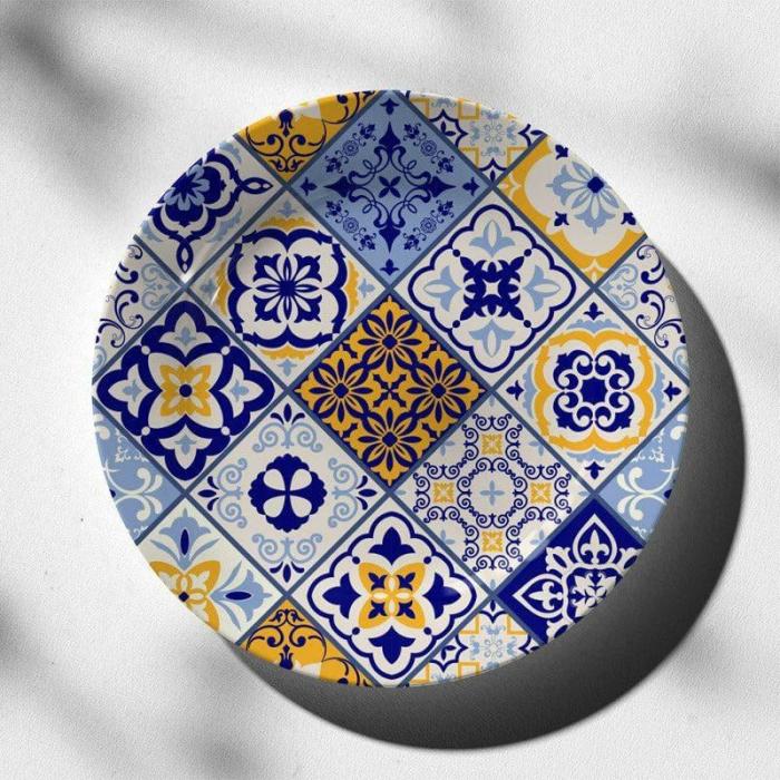 Majolica Pottery Art Wall Plate  |   Wall Plates Wall Decor Blue, Yellow