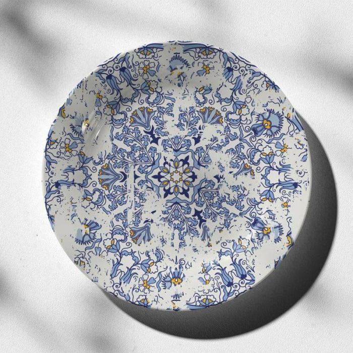 Majolica Pottery Wall Plate  |   Wall Plates Wall Decor Blue