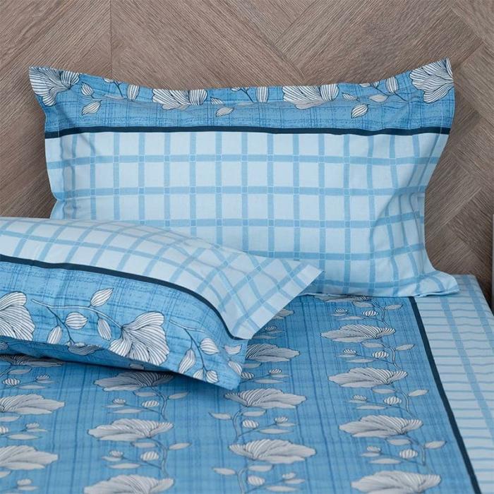 Manora Floral Bedsheet  |   Floral Bedsheets Bedsheets Blue