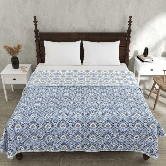 Mantra Ethnic Dohar  |   Dohars, Razai & Blankets Bedding Blue