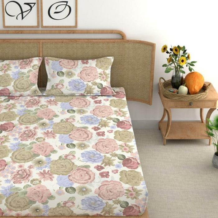 Marlene Flowery Bedsheet  |   Floral Bedsheets Bedsheets Floral Bedsheets