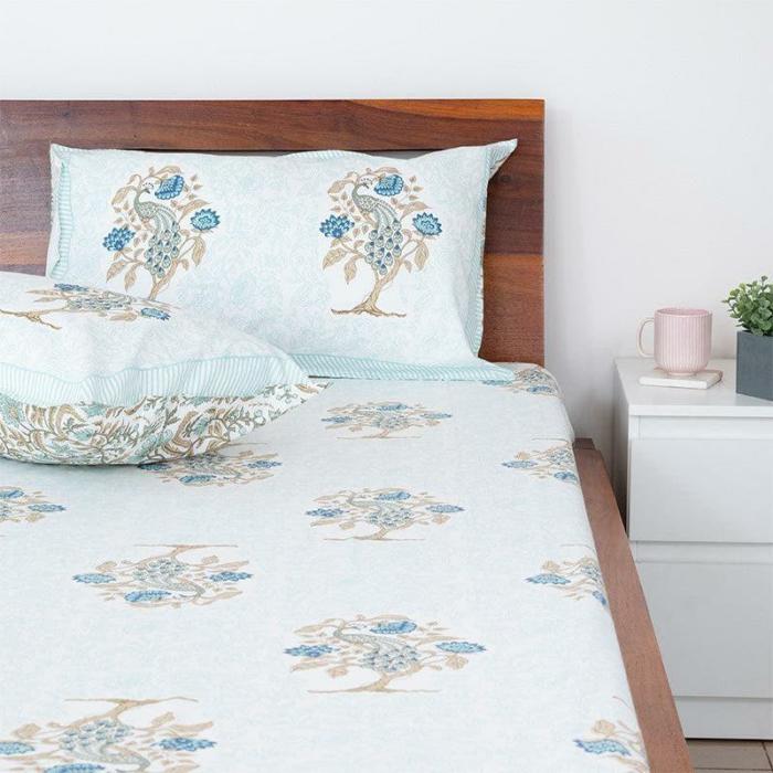 Mayoor Ethnic Bedsheet  |   Floral Bedsheets Bedsheets Floral Bedsheets