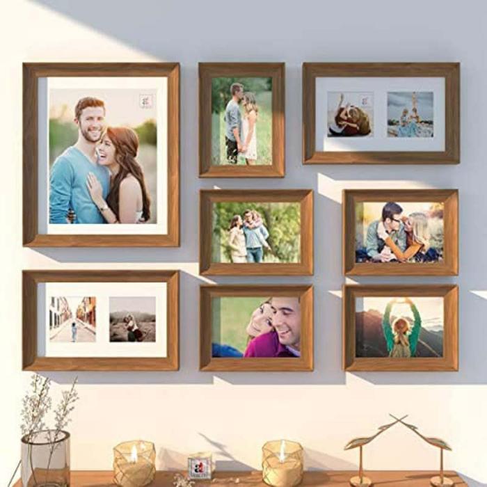 Memories Encased Photo Frame – Set Of Eight  |   Photo-Frames Photo-Frames Brown