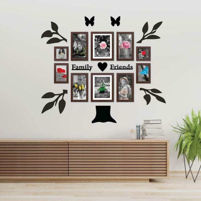 Memory Medley Photo Frame Collage – Set Of Ten  |   Photo-Frames Photo-Frames Brown, Black