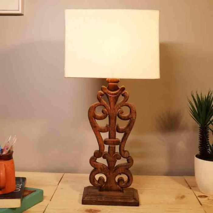 Meraki Carved Table Lamp  |   Table Lamps Lamps & Lighting Brown