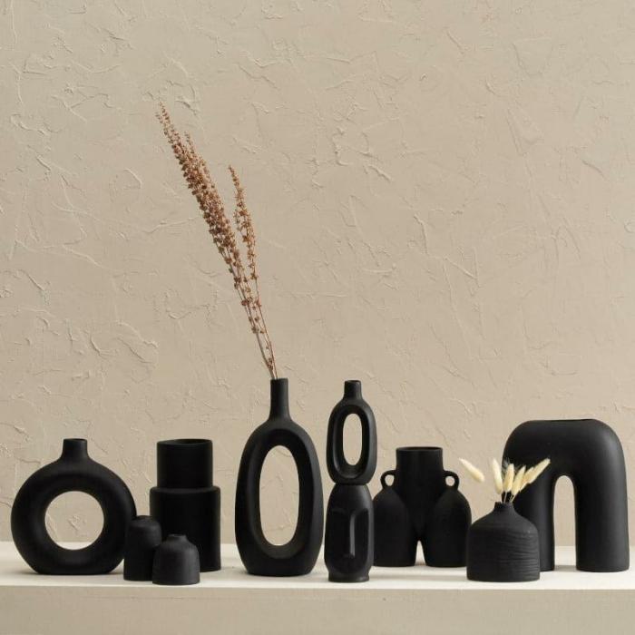 Milo Vase – Set Of Ten  |   Vases Showpieces, Vases & Accent Bowls Black