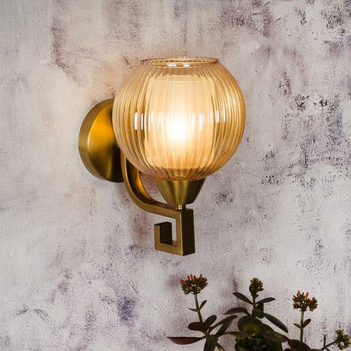 Misara Globe Wall Light  |   Wall Lamps Lamps & Lighting Gold