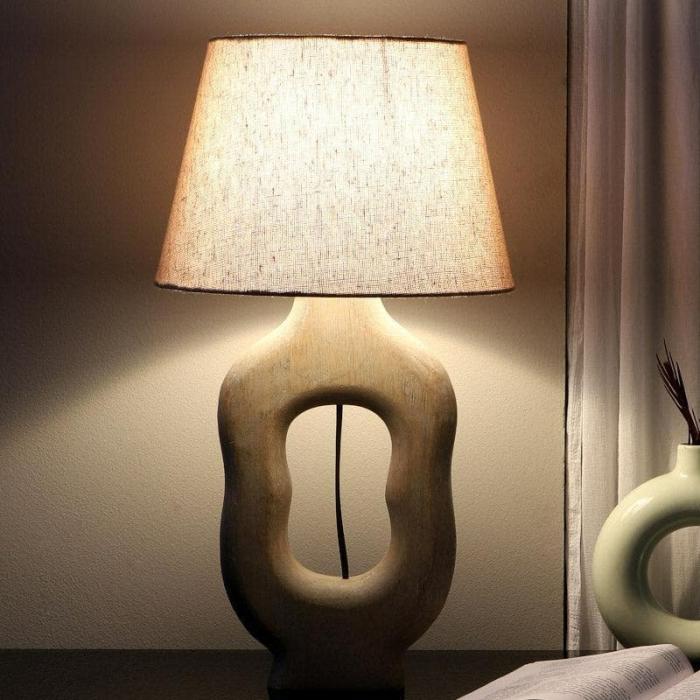 Mishuna Tissle Table Lamp  |   Table Lamps Lamps & Lighting Beige