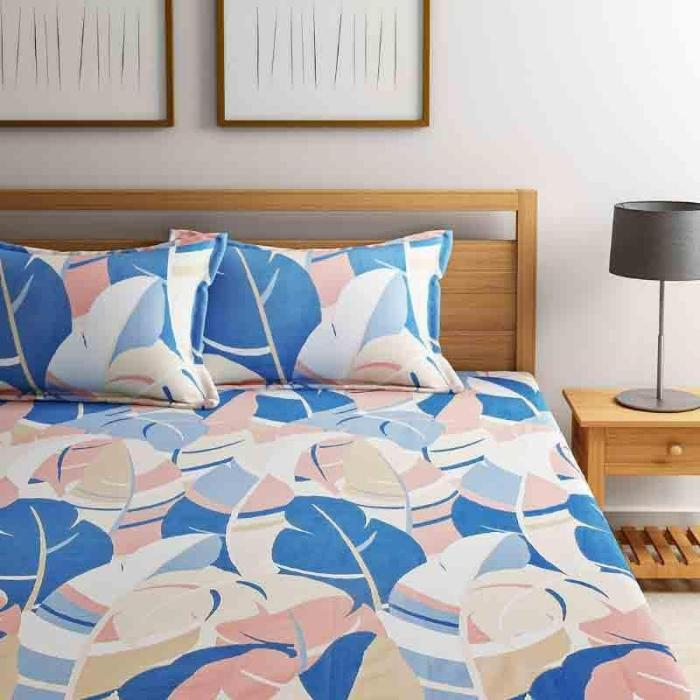 Mist Bedsheet  |   Floral Bedsheets Bedsheets Blue, Pink