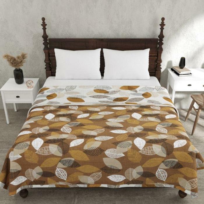 Moira Nature Dohar  |   Dohars, Razai & Blankets Bedding Brown, White