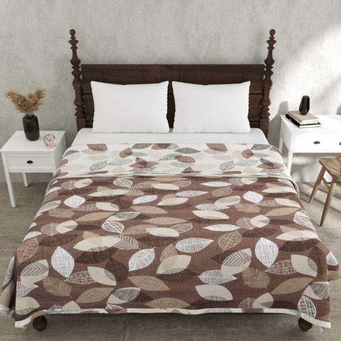 Moira Nature Dohar  |   Dohars, Razai & Blankets Bedding Brown, White