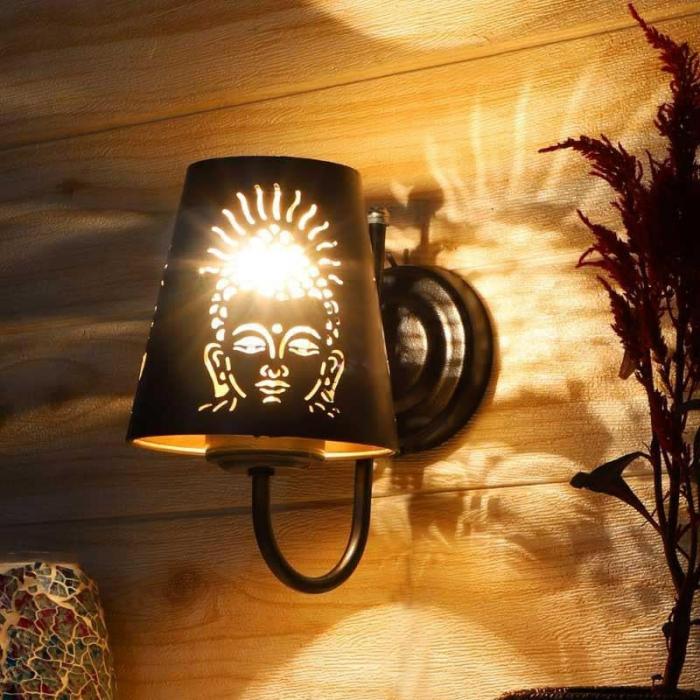 Moksh Etched Wall Lamp  |   Wall Lamps Lamps & Lighting Black