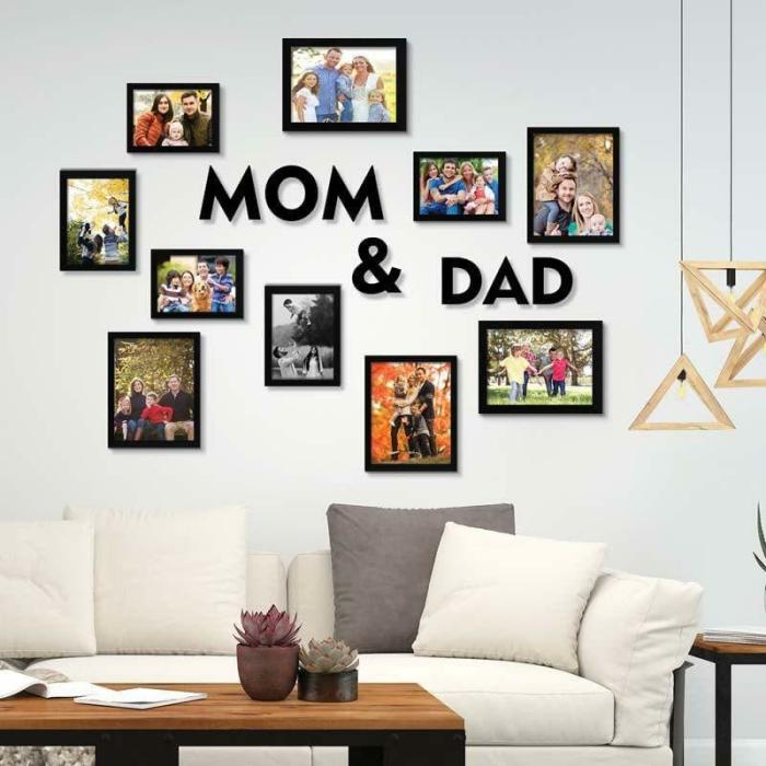 Mom And Dad Photo Frame Collage – Set Of Ten  |   Photo-Frames Photo-Frames Black