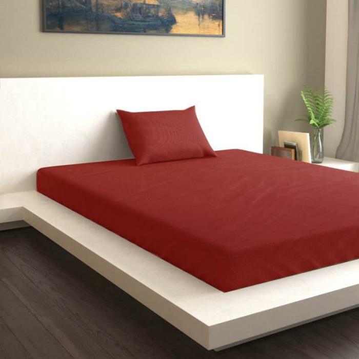 Monochrome Luxe Solid Bedsheet  |   Solid Bedsheets Bedsheets Maroon