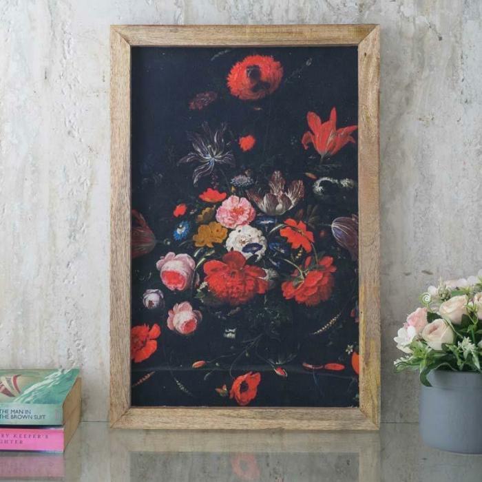 Moody Floral Canvas Painting  |   Wall Art & Paintings Wall Art & Paintings Multicolor