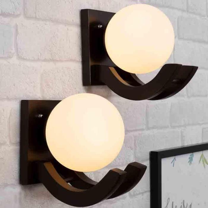 Moon Gooseneck Wall Lamp – Set Of Two  |   Wall Lamps Lamps & Lighting Brown