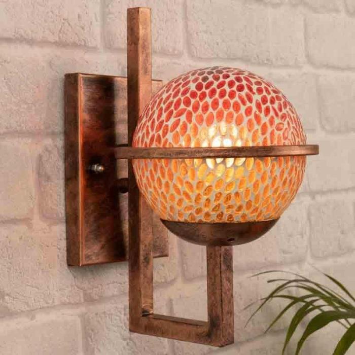 Mosaic Moon Wall Lamp  |   Wall Lamps Lamps & Lighting Brown