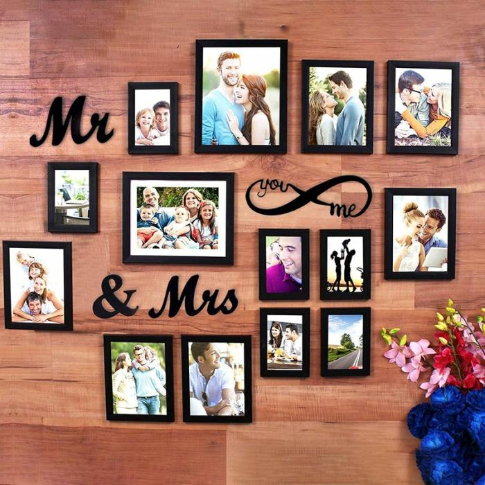 Mr & Mrs Vito Photo Frame – Set Of Fourteen  |   Photo-Frames Photo-Frames Black