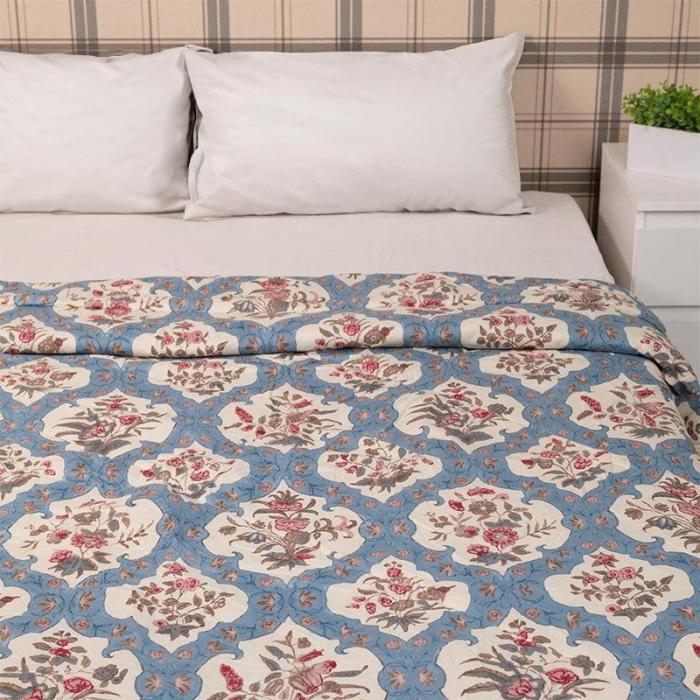 Mughal Muse Comforter  |   Comforters & Ac Quilts Bedding Blue, White