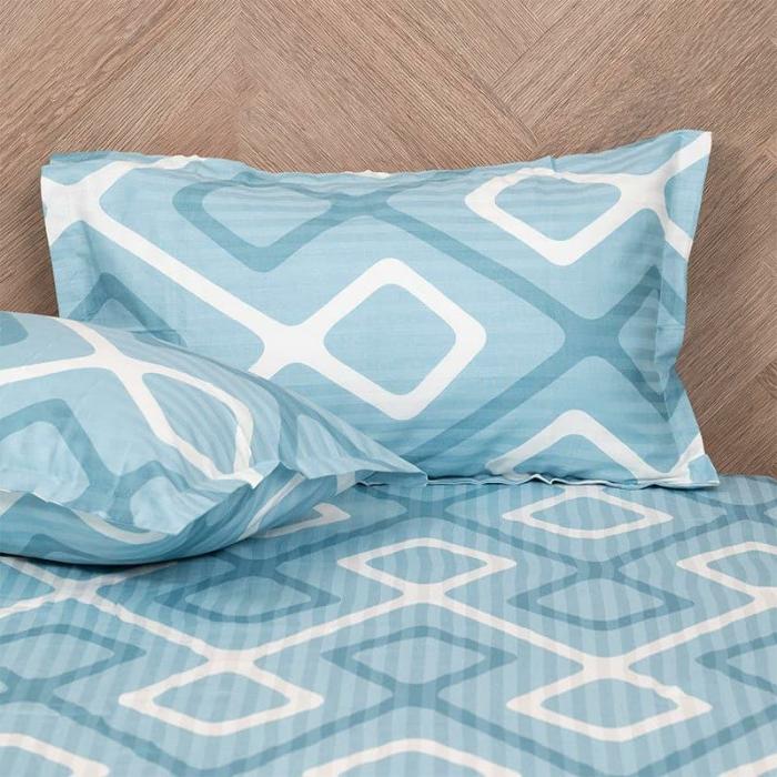 Nannia Neo Bedsheet  |   Geometric Bedsheets Bedsheets Blue