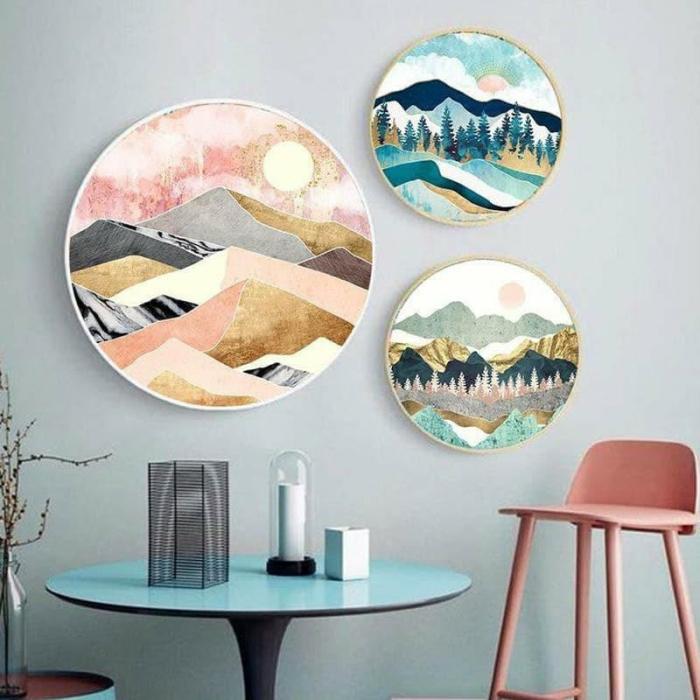 Nature Landscape Wall Art – Set Of Three  |   Wall Art & Paintings Wall Art & Paintings Multicolor