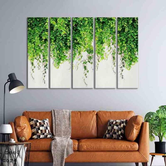 Nature’s Gallore Wall Art – Set Of Five  |   Wall Art & Paintings Wall Art & Paintings Green, Grey