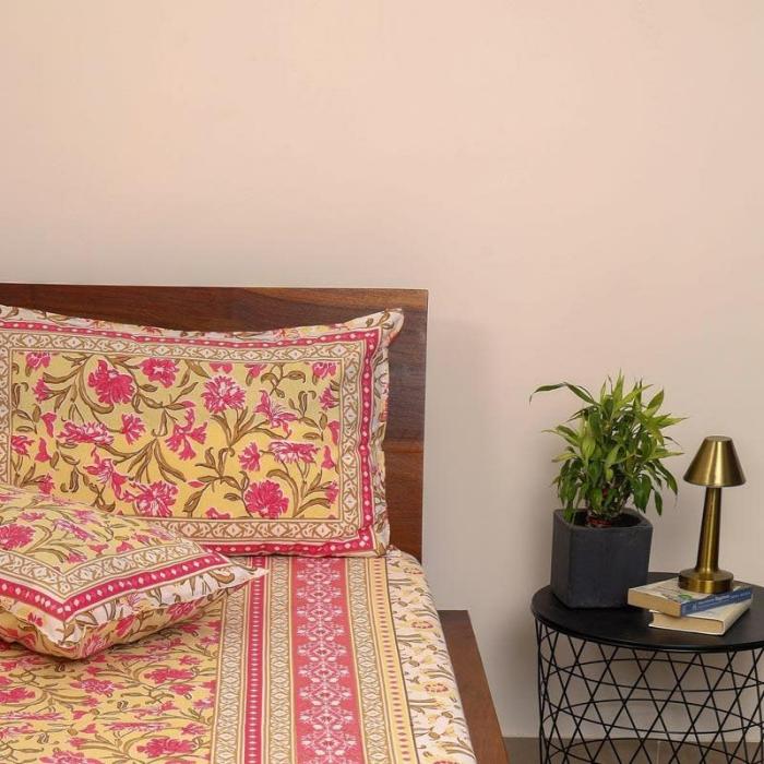 Nazakat Jaipuri Bedsheet  |   Floral Bedsheets Bedsheets Floral Bedsheets