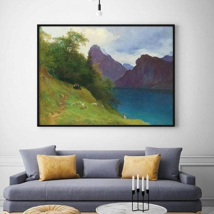 Near The River Canvas Painting  |   Wall Art & Paintings Wall Art & Paintings Multicolor