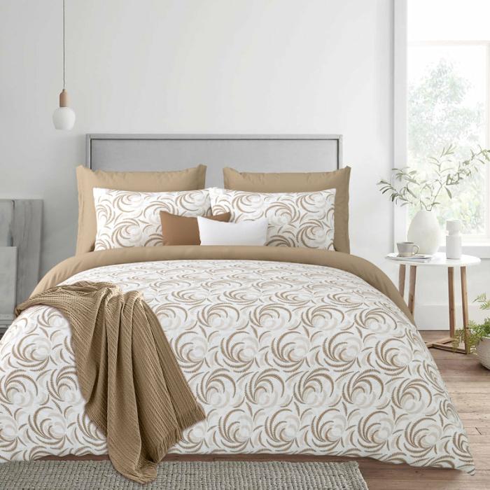 Neerava Floral Bedsheet  |   Floral Bedsheets Bedsheets Brown, White