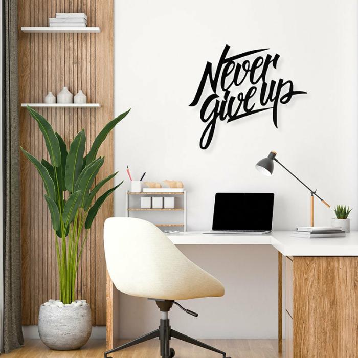 Never Give Up Wall Art  |   Wall Accents Wall Accents Black