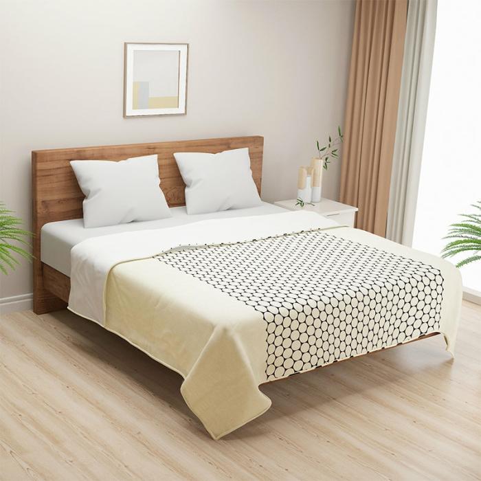 Nora Geometric Dohar  |   Dohars, Razai & Blankets Bedding Beige