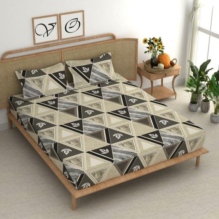 Nora Printed Bedsheet  |   Geometric Bedsheets Bedsheets Geometric Bedsheets