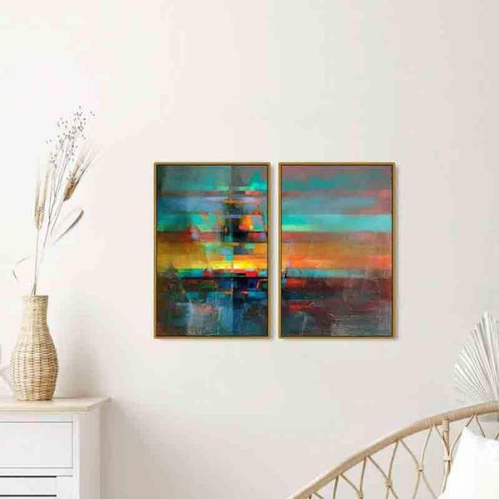 North Lights Wall Art – Set Of Two  |   Wall Art & Paintings Wall Art & Paintings Multicolor