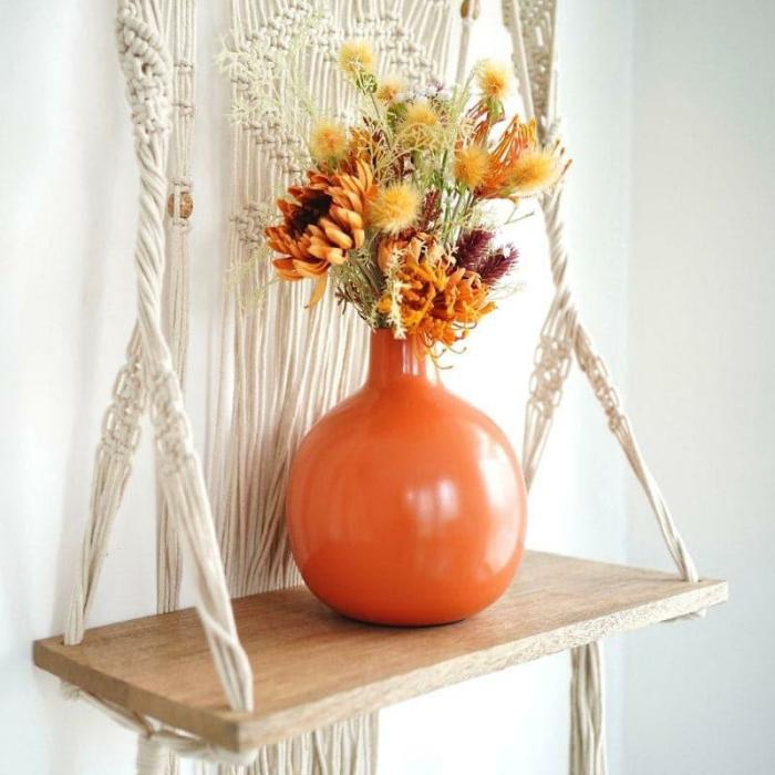 Ourania Metal Vase  |   Vases Showpieces, Vases & Accent Bowls Orange