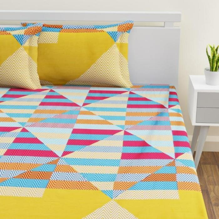 Pampee Printed Bedsheet  |   Geometric Bedsheets Bedsheets Geometric Bedsheets