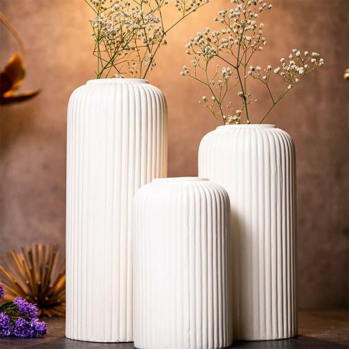 Pasha Ceramic Vase – Set Of Three  |   Vases Showpieces, Vases & Accent Bowls Vases