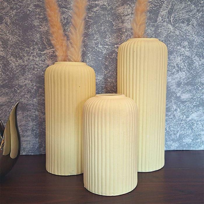 Pasha Ceramic Vase – Set Of Three  |   Vases Showpieces, Vases & Accent Bowls Vases