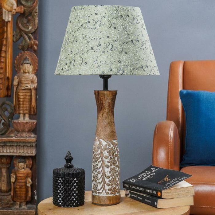 Pastel Paradise Rustic Charm Table Lamp  |   Table Lamps Lamps & Lighting Green, Brown