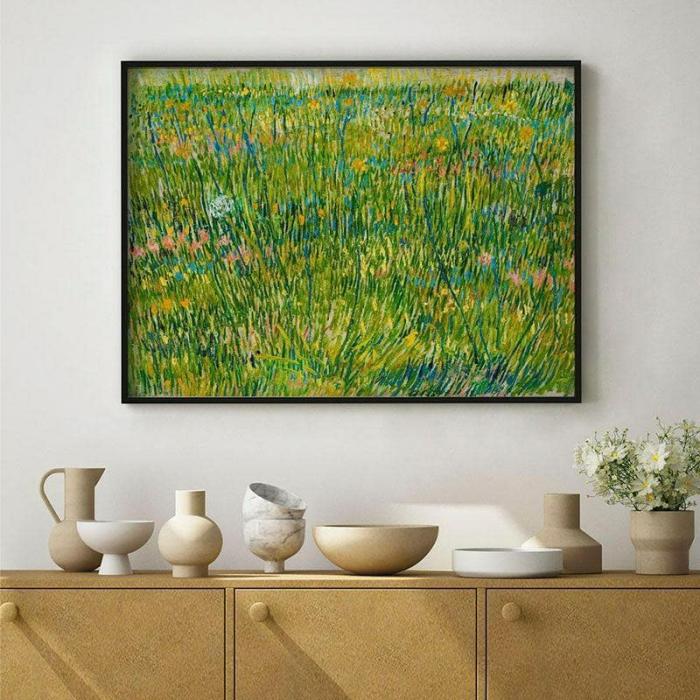 Patch Of Grass Canvas Painting By Vincent Van Gogh  |   Wall Art & Paintings Wall Art & Paintings Green, Yellow