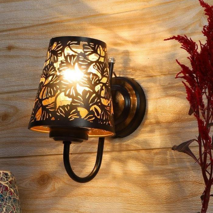 Pattey Etched Wall Lamp  |   Wall Lamps Lamps & Lighting Black