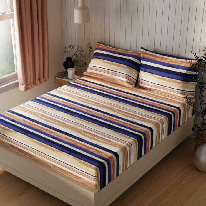 Paula Striped Bedsheet  |   Geometric Bedsheets Bedsheets Geometric Bedsheets