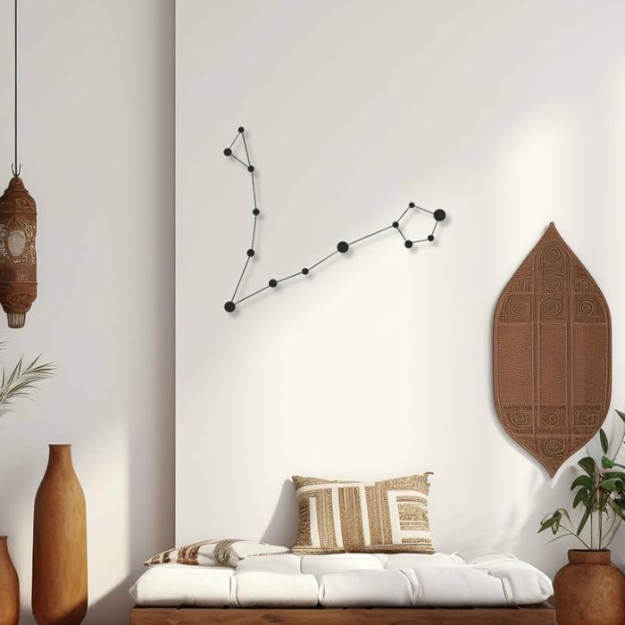 Pisces Constellation Wall Art  |   Wall Accents Wall Accents Black